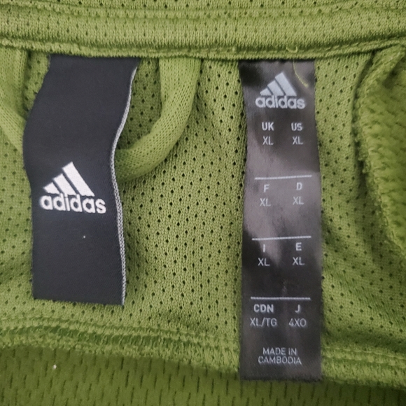 Adidas Green Hoodie Mens Size XL 100% Polyester - Picture 6 of 10